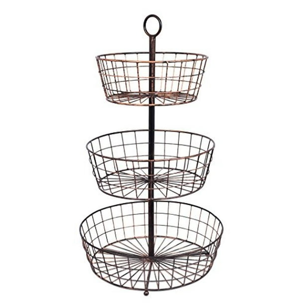 Metal Fruit Storage Basket Vintage Fruit Cake Tray Plate 3 Tier Storage Rack New Metal Fruit Storage Basket Vintage Fruit Cake Tray Plate 3 Tier Storage Rack New